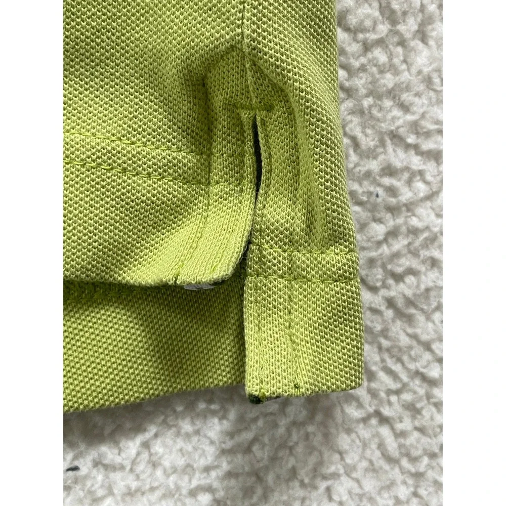 Banana Republic Mens Extra Large Polo Shirt Lime Green Elephant‎ Logo Pique XL